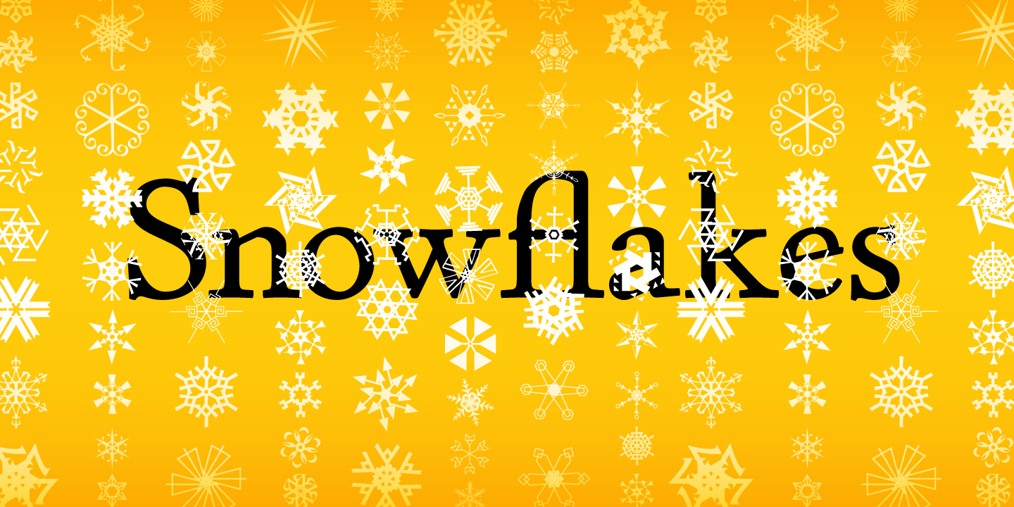 Пример шрифта P22 Snowflakes #1
